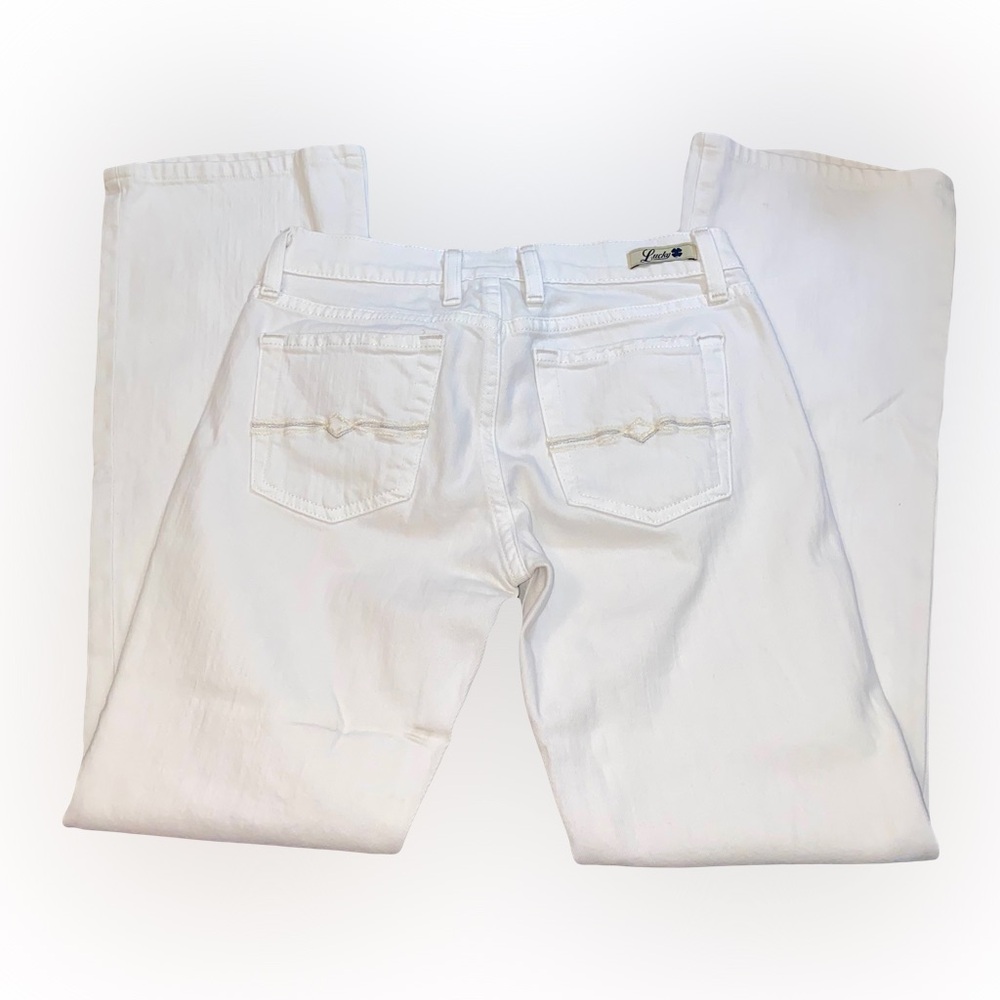 VTG LUCKY BRAND WHITE REGULAR STRAIGHT-LEG DENIM JEANS // SIZE 26🤍